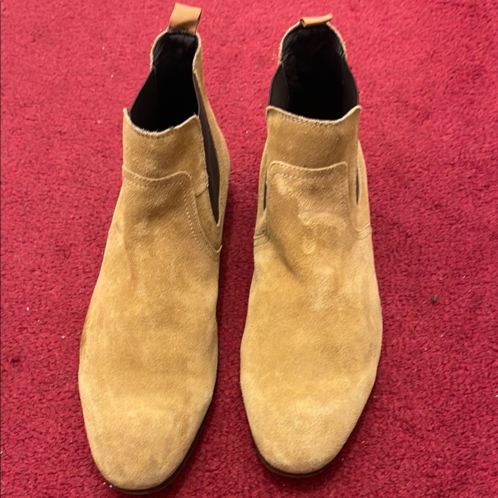 Tan Suede Men's Ankle Boots